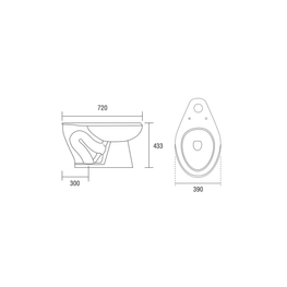 Inodoro Extended ADA Blanco Institucional con Asiento