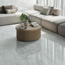 Mármol Ravenna Blanco Brillante 44x44