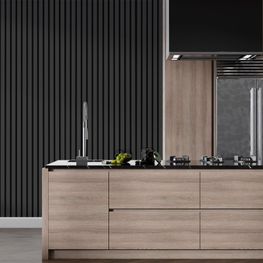 Wall Panel Acústico Nature Stripes Dolphin Grey 134x2800 mm