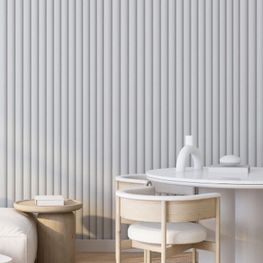 Wall Panel 3D AGT Nature Rollers Blanco 100x2800 mm
