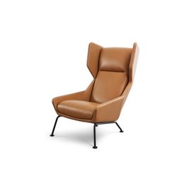 Butaca Fitz Cuero Café Claro 72x101x110 cm