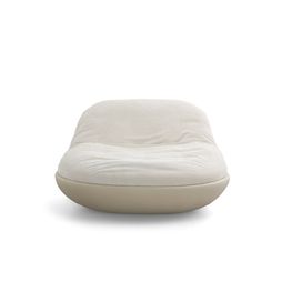 Sofá Cama Lounge Cuero Crema 134x133x75 cm
