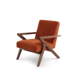 Butaca Lasso Chenille Caramelo Patas de Roble 72x80x79 cm