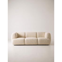 Sofá Jazzy Bouclé Ecru 3 Plazas 222x106x72 cm