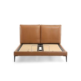 Cama Gizmo Cuero Café Claro Queen 152x223x99 cm