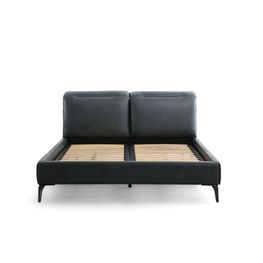 Cama Zermatt Cuero Azul Oscuro Queen 166x246x92 cm