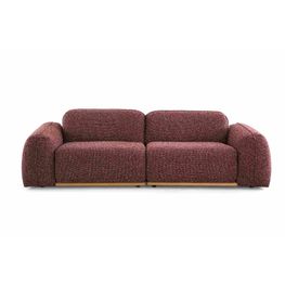 Sofá Bisou Chenille Vino 3 Plazas 268x105x75 cm