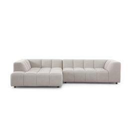 Sofá Modular Bonbon Bouclé Gris Claro 237x168x65 cm