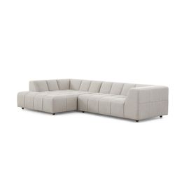 Sofá Modular Bonbon Bouclé Gris Claro 237x168x65 cm
