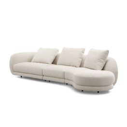 Sofá Modular Be to Be Bouclé Crema 3 Plazas 355x148x89 cm